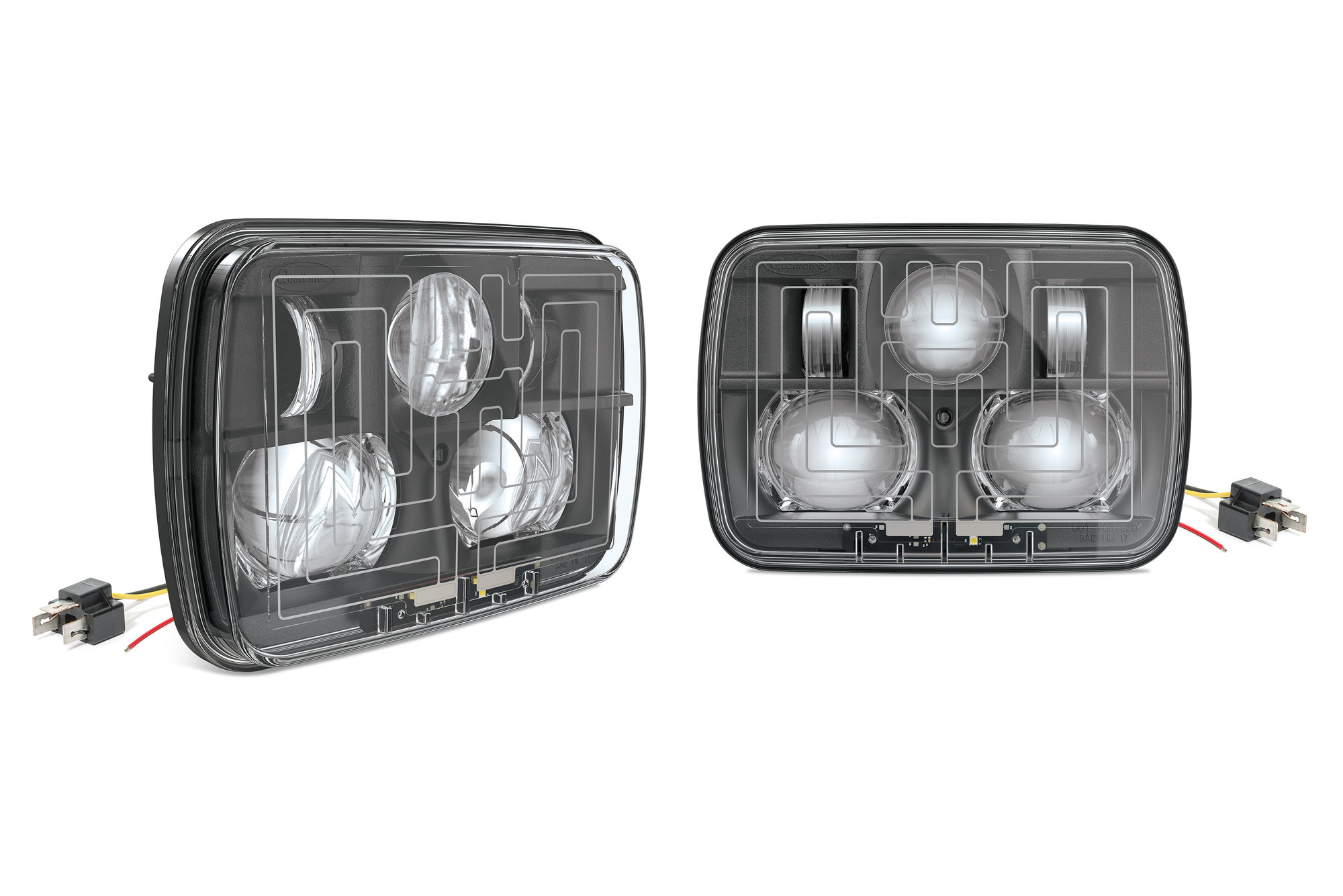 Quadratec Premium Heated LED Projector Beam Headlights for 8401 Jeep